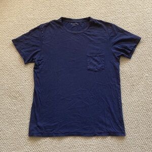 Everlane Men’s Organic Cotton Crew Neck Pocket T-Shirt Navy Blue Size Medium
